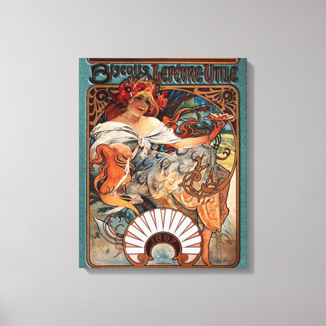Toile Alphonse Mucha Biscuits Lefevre Utile Speckled De (Recto)