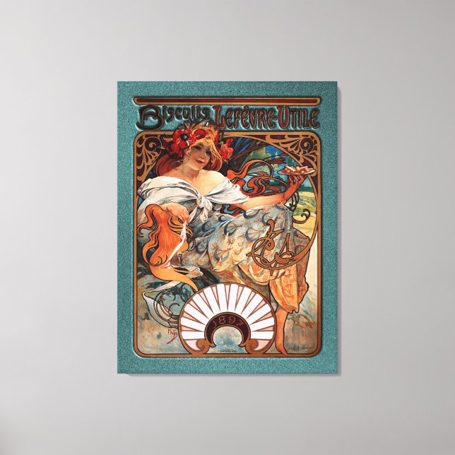 Toile Alphonse Mucha Biscuits Lefevre Utile Speckled De (Recto)