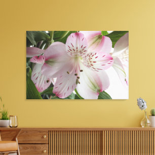 Toile Alstroemeria rose clair