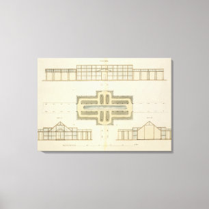 Toile Altitudes et plan au sol d'une serre, de '