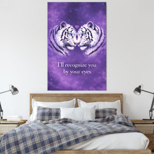 Toile Amants du Tigre Blanc dans la Brume Violette – Âme