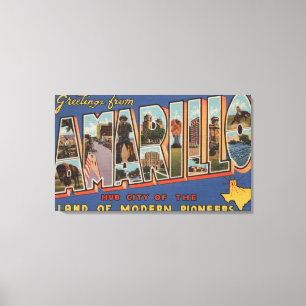 Toile Amarillo, le Texas - grandes scènes de lettre