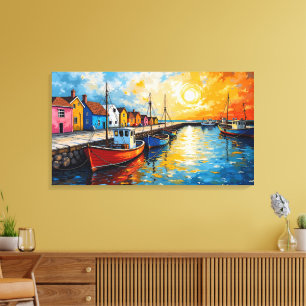 Toile Amarrages Bateaux Canvas Art