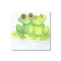 Amateurs adorables de grenouilles
