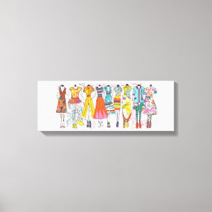 Toile Amateurs de mode Art Imprimer Croquis de mode colo