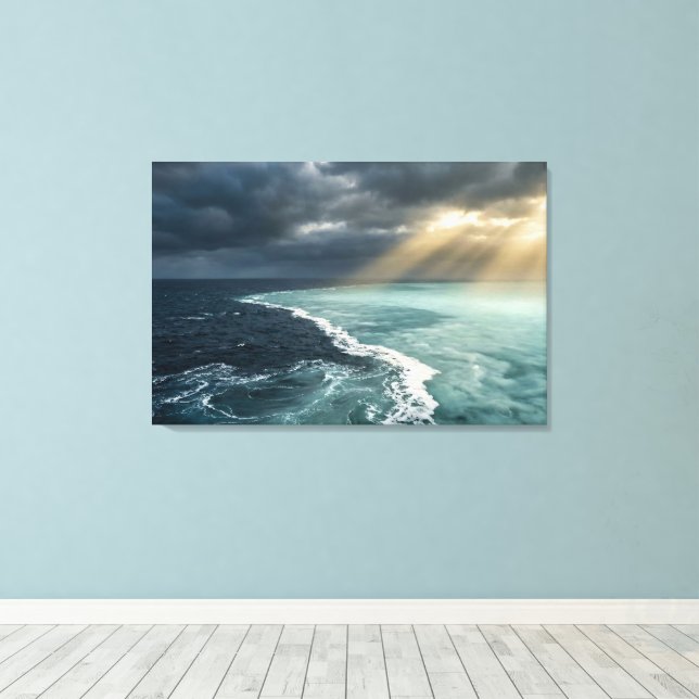Toile Amazon Meeting of Waters - Realistic Zen Landscape (Insitu (Plancher de Bois))