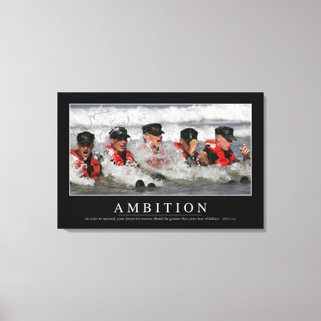 Toile Ambition : Citation Inspirationnelle (Recto)