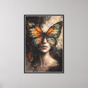 Toile Âme Papillon Portrait Contemporain de Papillon