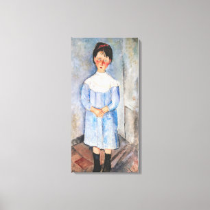 Toile Amedeo Modigliani - Petite Fille en Bleu
