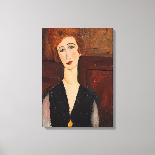 Toile Amedeo Modigliani - Portrait d'une femme (Recto)