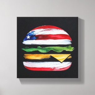 Toile America Burger (Peinture noire n° 2)