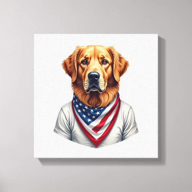 Toile American Canine Golden Retriever Vintage Tee (Recto)