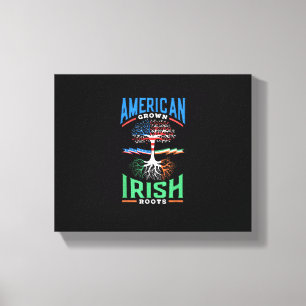 Toile American Grown Irish Roots St. Patricks Day Green
