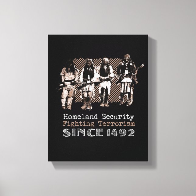 Toile Amérindiens Guerriers Apache Tribe Histoire Cadeau (Recto)