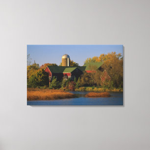 Toile Amérique du Nord, États-Unis, Wisconsin. Grange ro