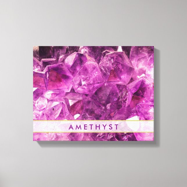 Toile Améthyst Gemstone Image Shiny and Sparkly (Recto)