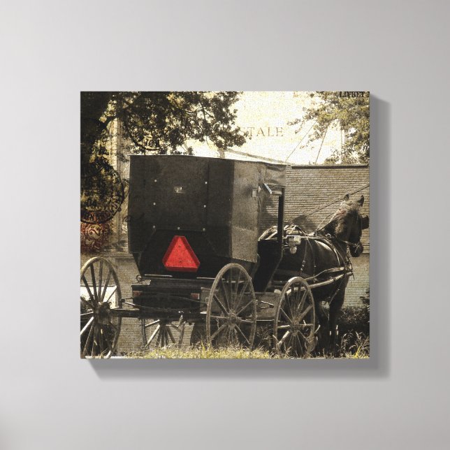 Toile Amish Buggy (Recto)