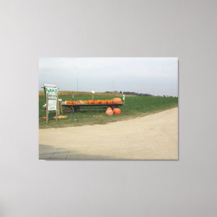 Toile Amish Citrouille Patch Farm Photographie Mur Art
