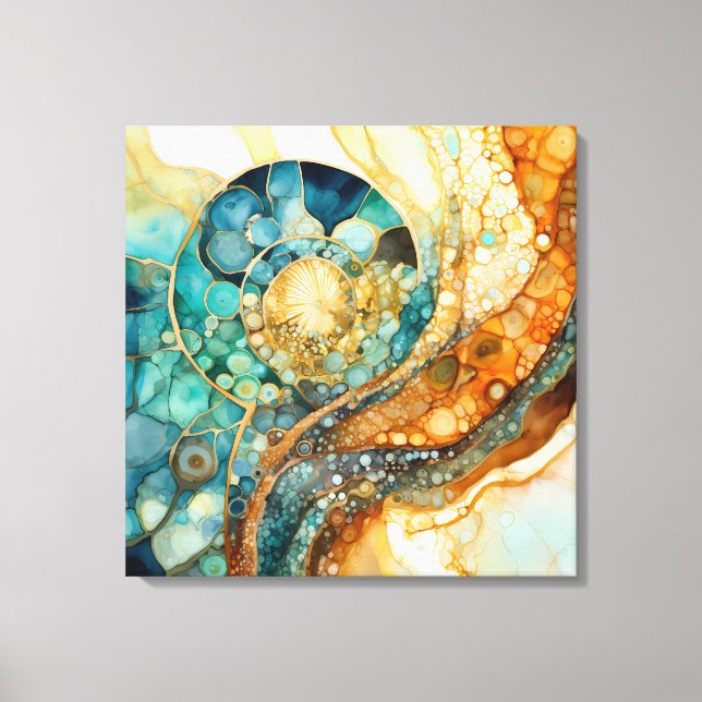 Toile Ammonite Gem Fossil Canvas (Recto)