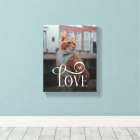 Amour Moderne Monogramme Photo de Chats Personnali