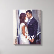 Amour | Typographie moderne simple avec votre phot