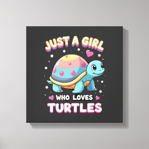 Toile Amoureux des tortues de mer juste une fille qui ai