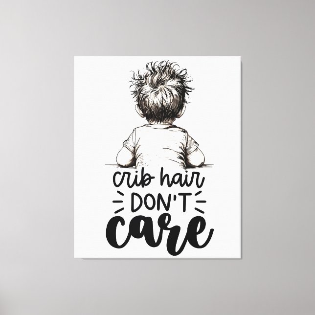 Toile Amusants enfants cheveux cravate s'en fiche (Recto)