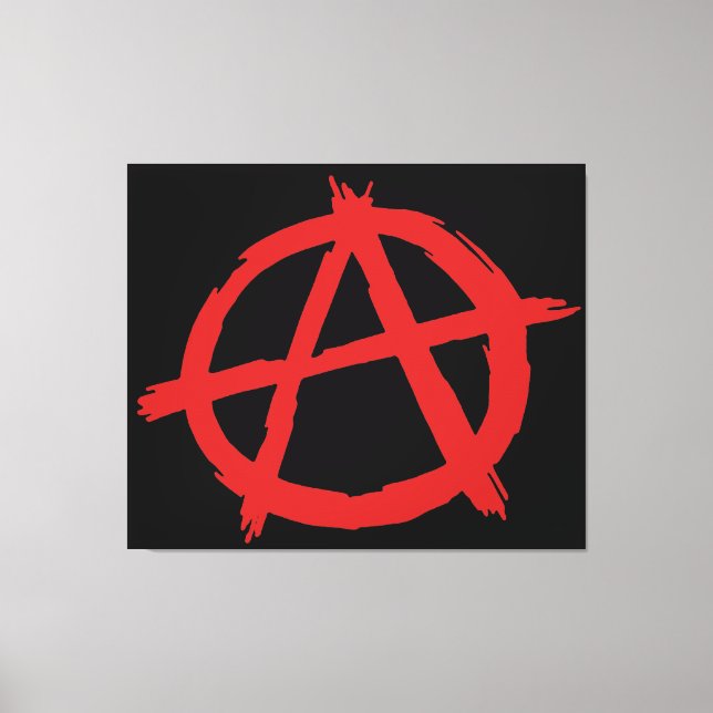 Toile Anarchiste Rouge Symbole Anarchie Logo (Recto)
