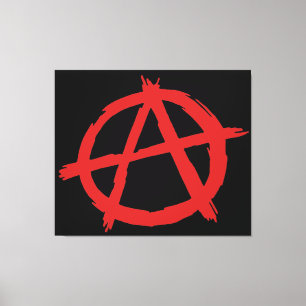 Toile Anarchiste rouge un logo d'anarchie de symbole