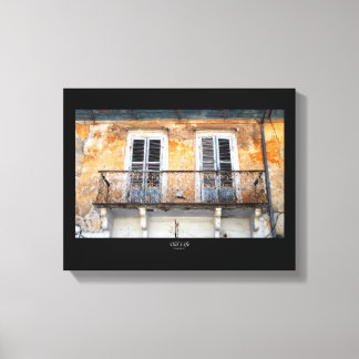 Toile Ancien balcon, Limassol, affiche chypriote