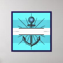 Ancre colorée avec bouton personnaliser Canvas Pri