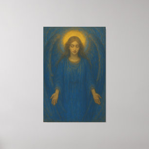 Toile Ange de la bénédiction au halo doré – Ange gardien
