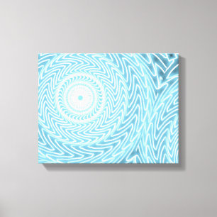 Toile Angel bleu turquoise tourbillon motif