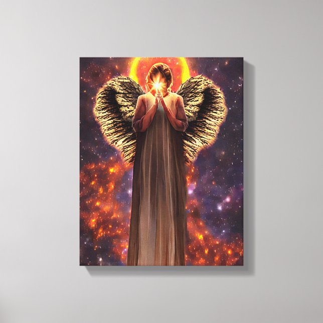 Toile Angel De L'Amour Et Lumière Art Original (Recto)
