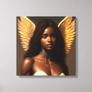 Toile Angel noir Ethereal Angelcore Art