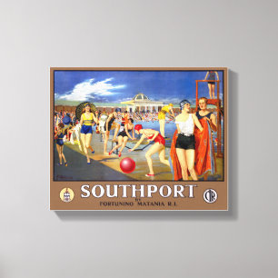 Toile Angleterre Southport restauré Poster Vintage voyag