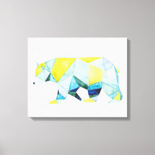Toile Animal géométrique d'ours