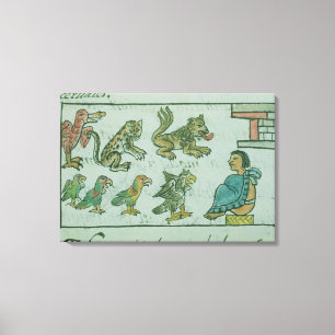 Toile Animaux de l'empereur aztèque