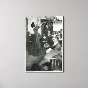 Toile Anne Hutchinson prêchant dans sa Chambre à Bosto