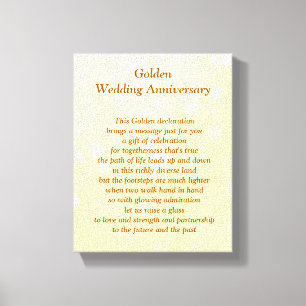 Toile Anniversaire Mariage d'or