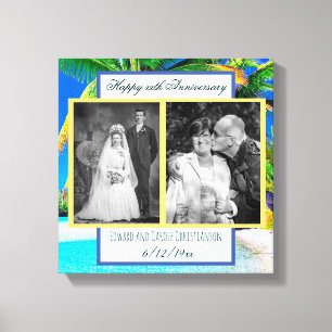 Toile Anniversaire photo Mariage de temps en temps