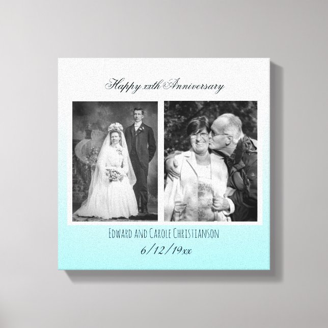 Toile Anniversaire photo Mariage de temps en temps (Recto)