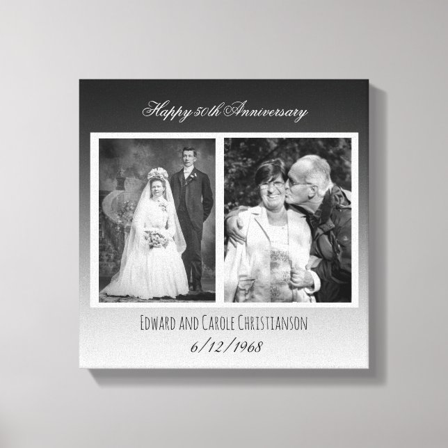 Toile Anniversaire photo Mariage de temps en temps (Recto)