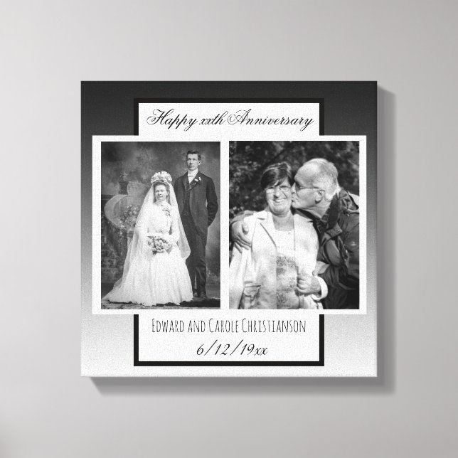 Toile Anniversaire photo Mariage de temps en temps (Recto)