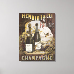 Toile Annonce Vintage Pour Henriot & Co. Rheims Champagn