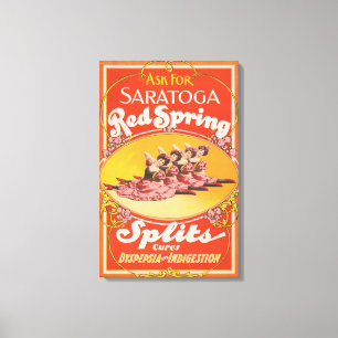 Toile Annonce Vintage Pour Saratoga Red Spring Splings
