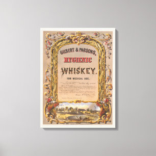 Toile Annonce Vintage Pour Whiskey Hygiénique Gilbert & 