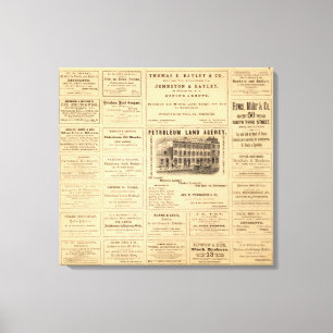 Toile Annonces de pétrole de New York et de la