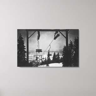 Toile Antenne de ville de télésiège de montagne de