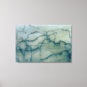 Toile Antilope et bison, Perigordian (peinture de